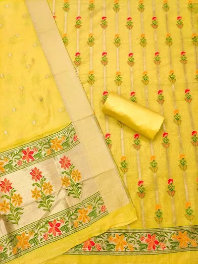Adorable Cotton Blend Embroidered Salwar Suit Dress Material