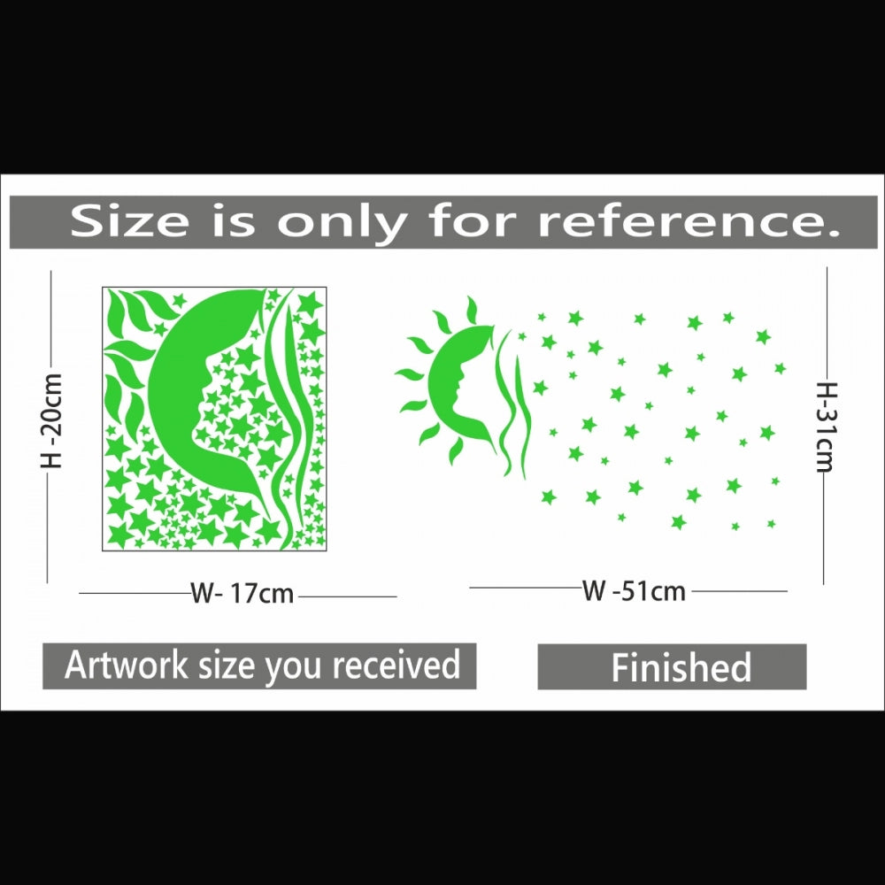 Beautiful Green Decorative Radium Wall Sticker