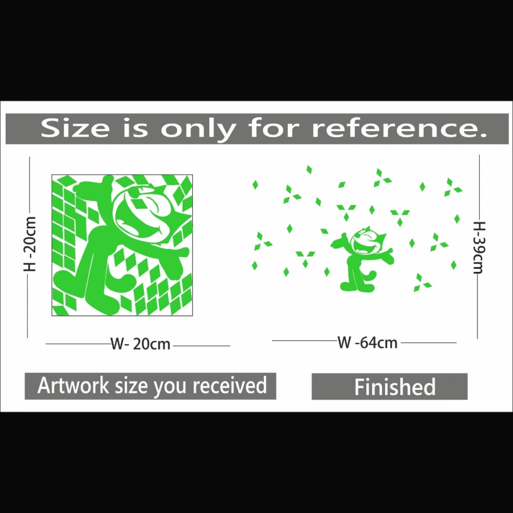 Pretty Green Kids Room Decor Radium Wall Sticker