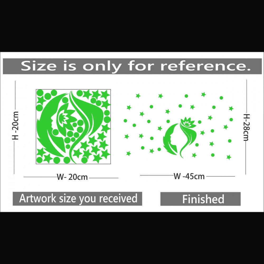 Beautiful Green Decorative Radium Wall Sticker