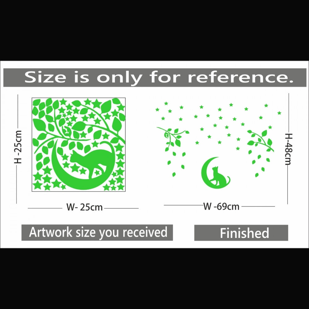 Beautiful Green Decorative Radium Wall Sticker