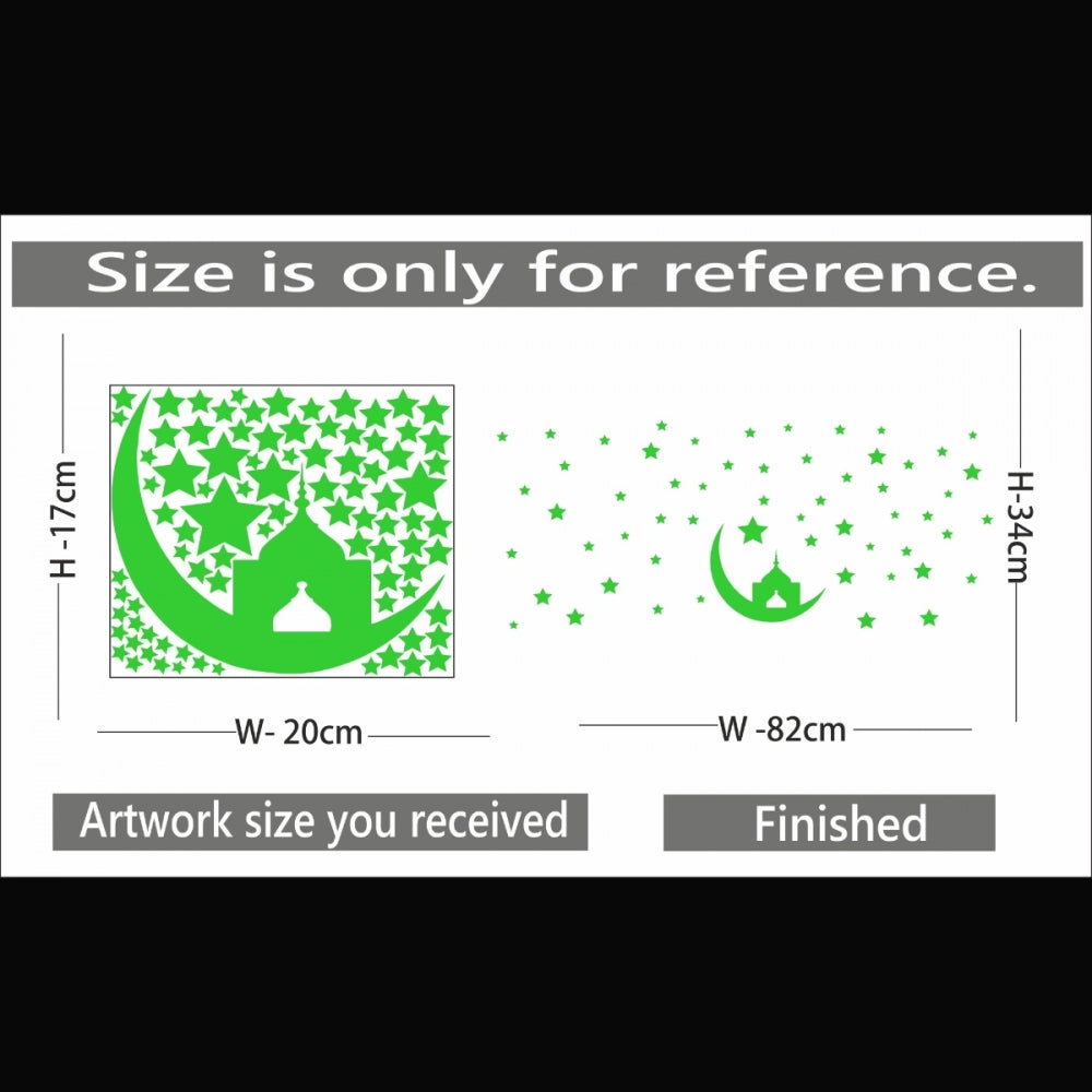 Beautiful Green Decorative Radium Wall Sticker