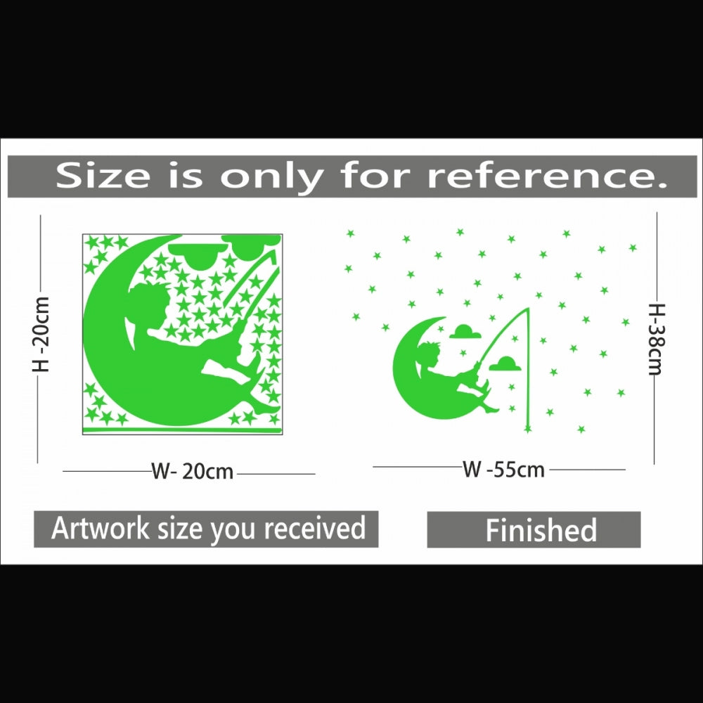 Pretty Green Kids Room Decor Radium Wall Sticker