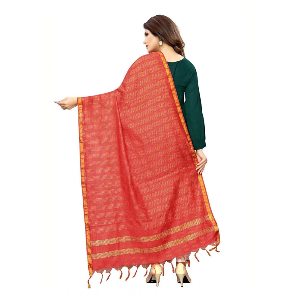 Beautiful Women's Cotton Jari Woven Work Dupatta