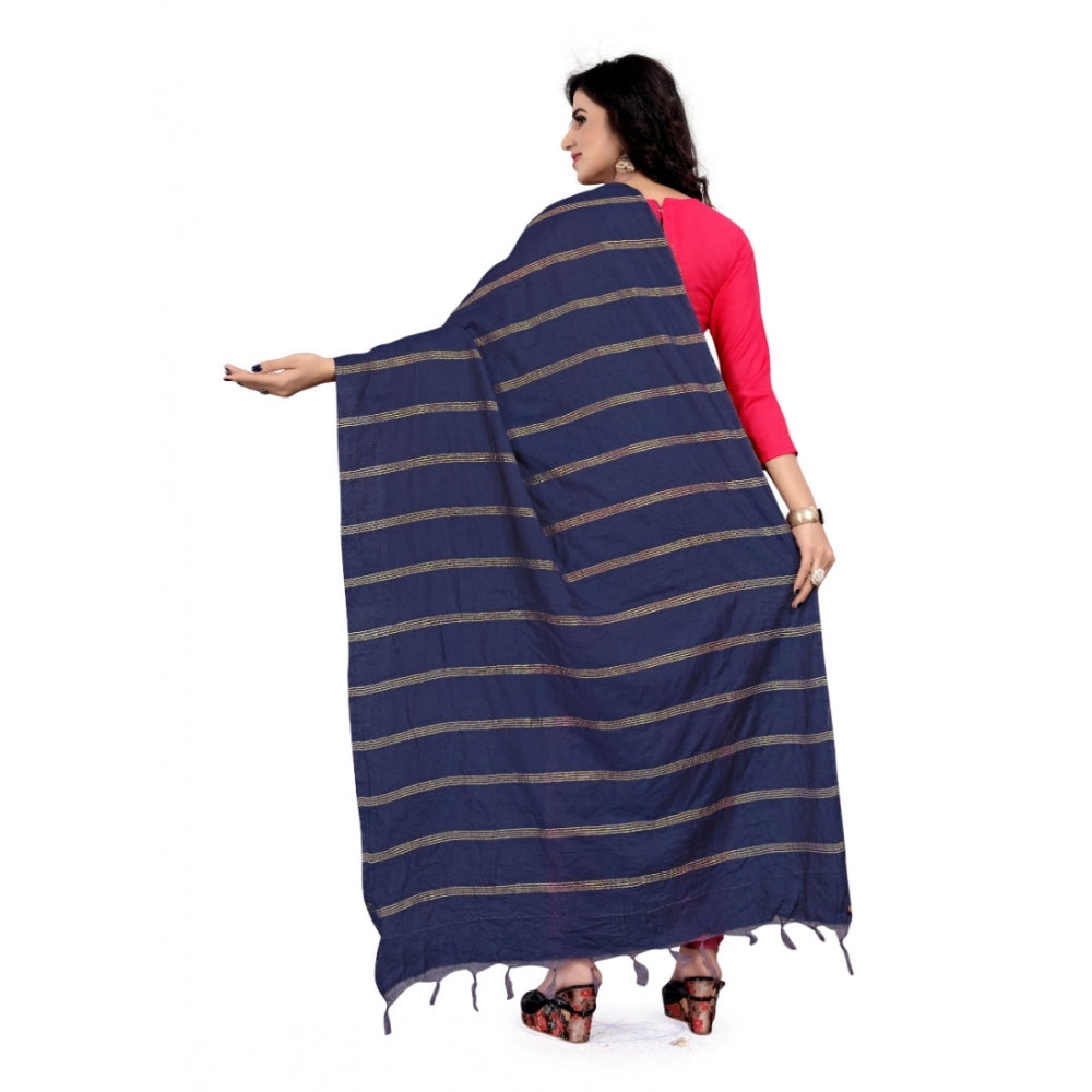 Fashionable Women's Cotton Jari Woven Work Dupatta