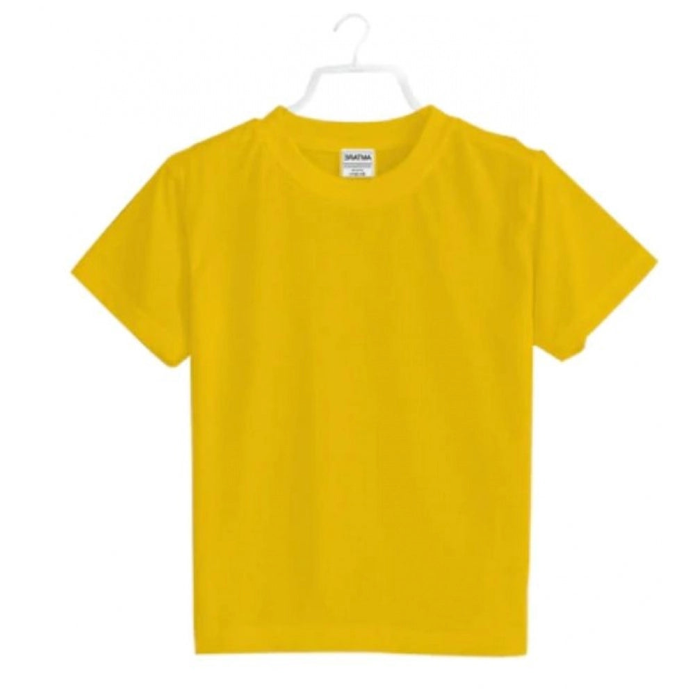 Stunning Boys Cotton Plain Half Sleeve T Shirt