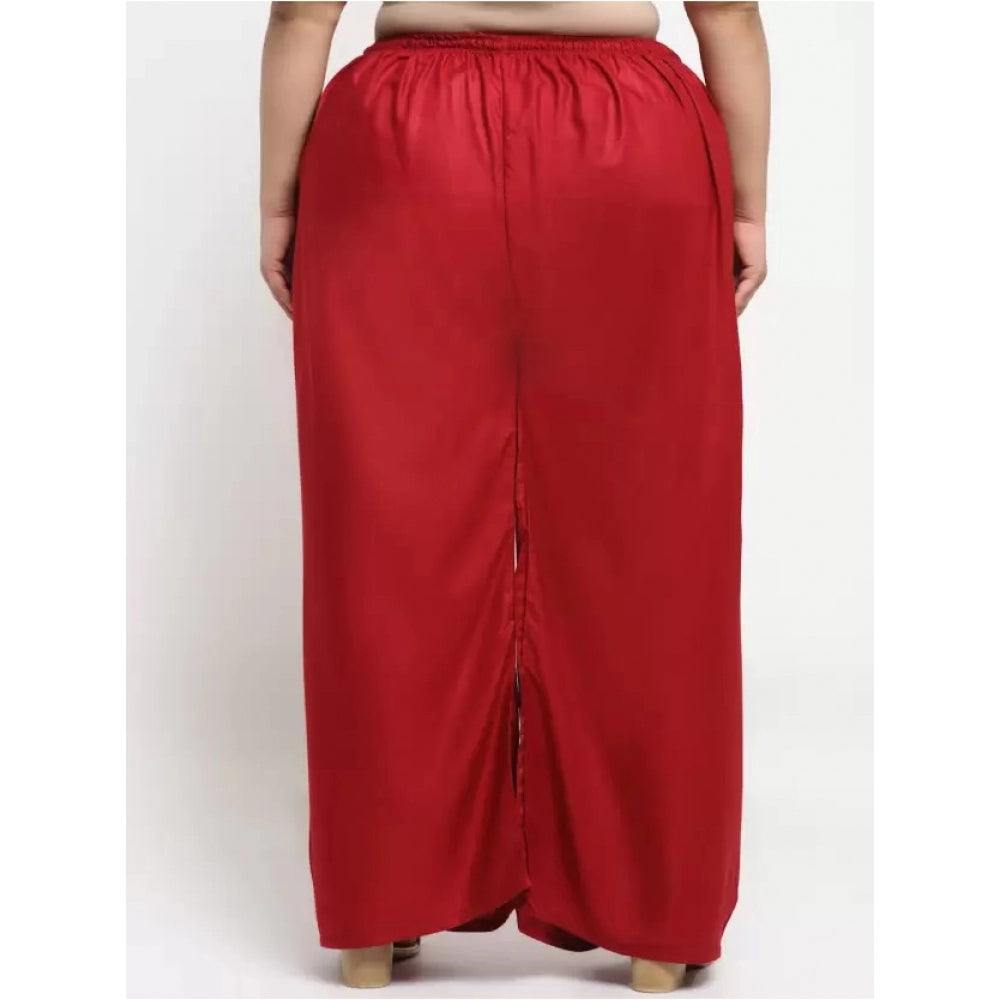 Trendy Plus Size Flared Fit Viscose Rayon Palazzo Trousers