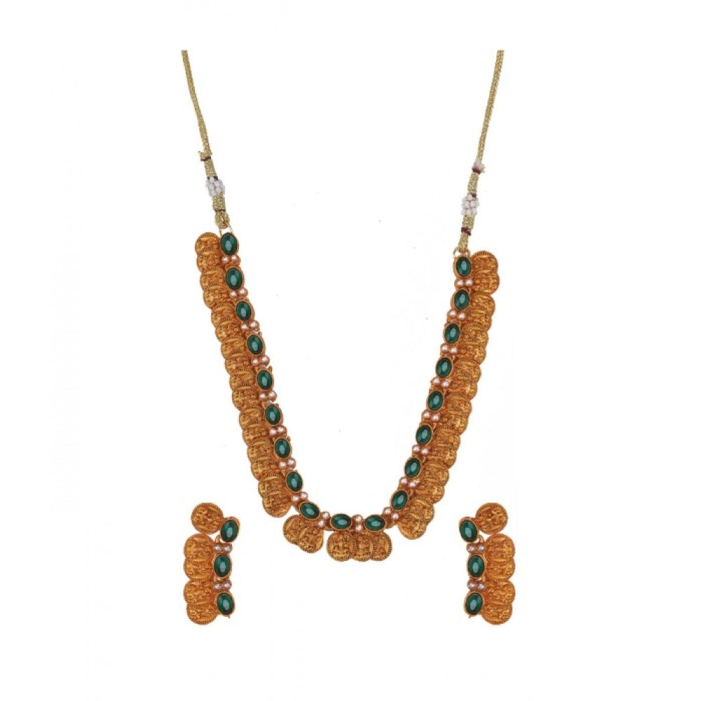 Twinkling Elegent Laxmi Coin Shape Jewellery Chowker Set