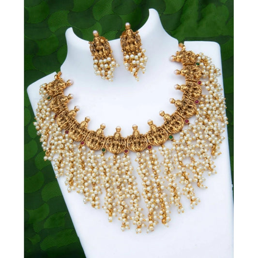 Unique Gold Plated Necklace and Earrings Set