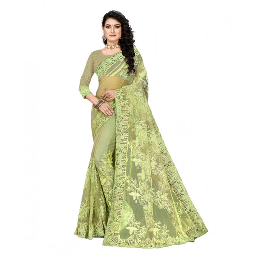 Partywear Net Saree With Blouse