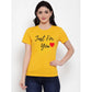 Sizzling Cotton Blend Just For You Printed T Shirt