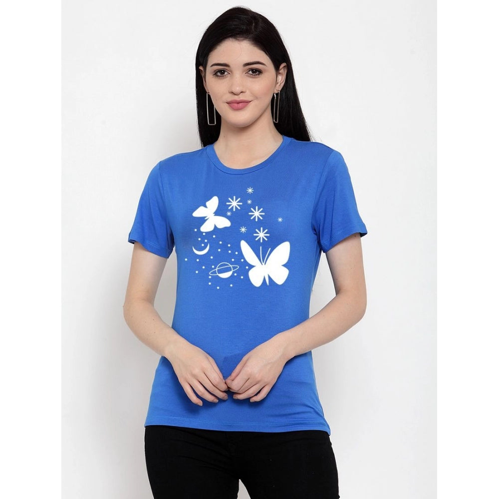 Marvellous Cotton Blend Butterfly With Star Printed T Shirt