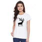 Amazing Cotton Blend Deer Printed T Shirt