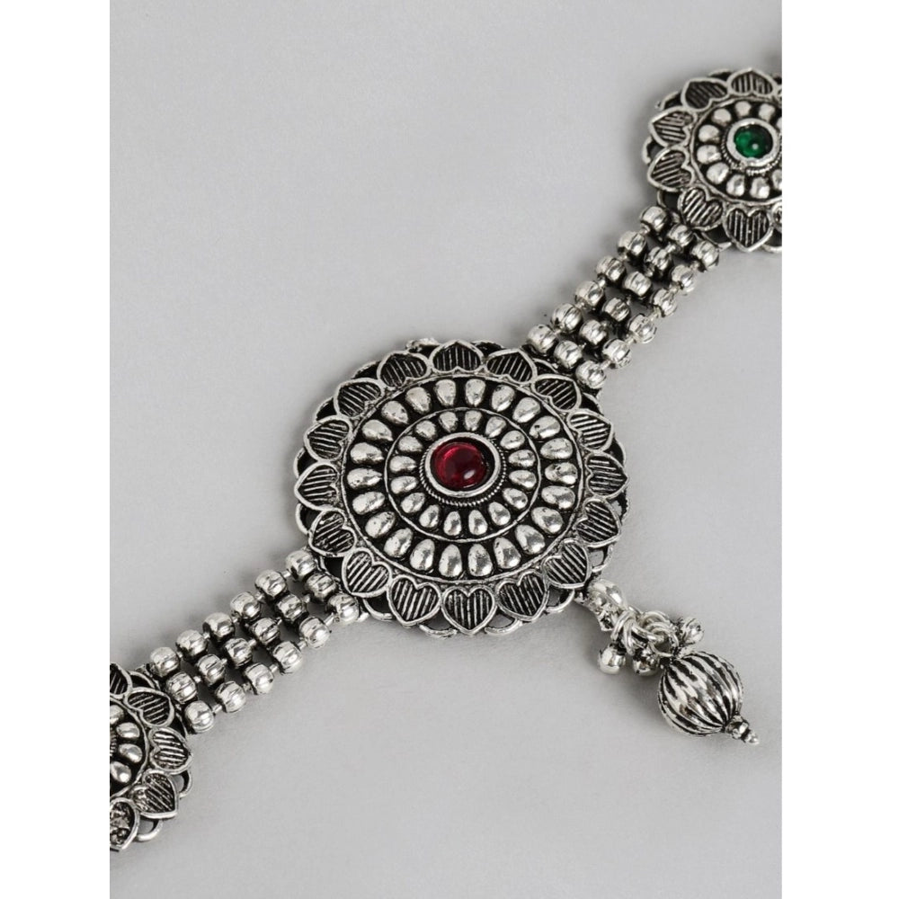 Glittering Silver Alloy Necklace and Earings Set