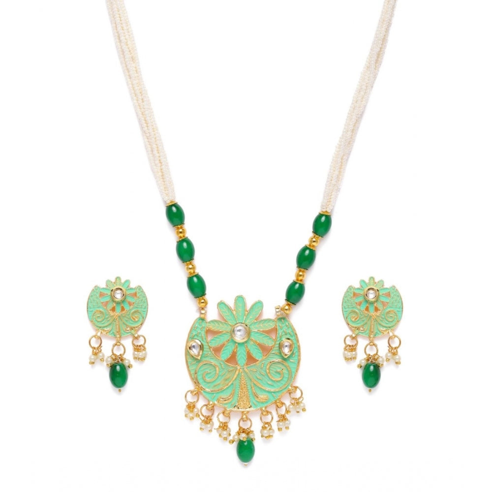 Elite Gold Plated Alloy Necklace and Earings Set