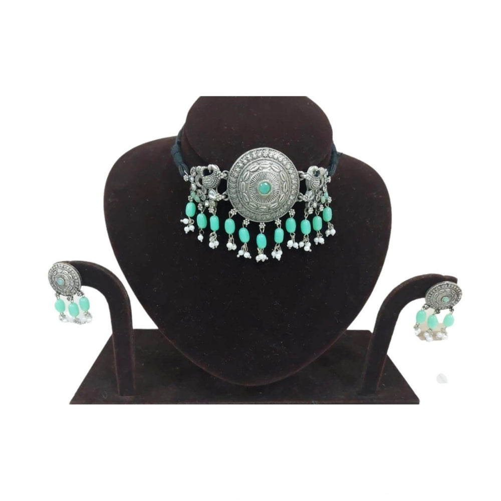 Unique Silver Alloy Necklace and Earings Set