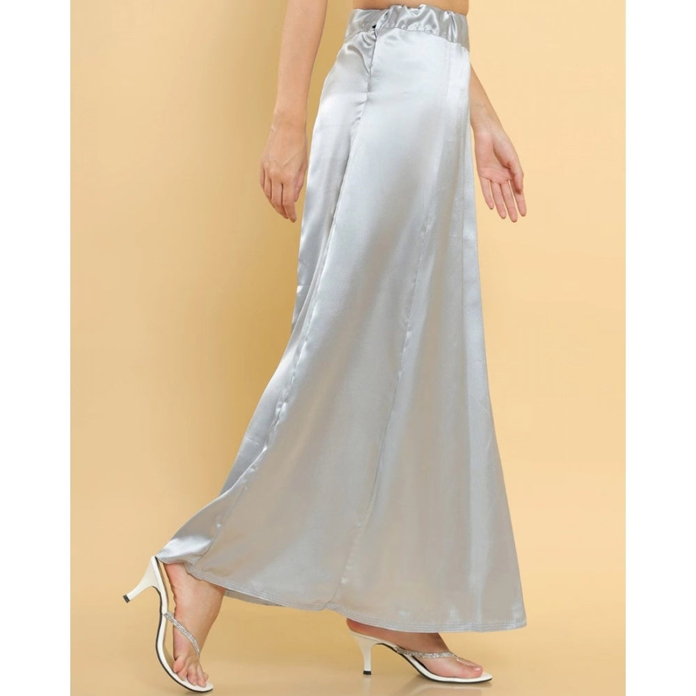 Trendy Women's Silk Solid Free Size Petticoat