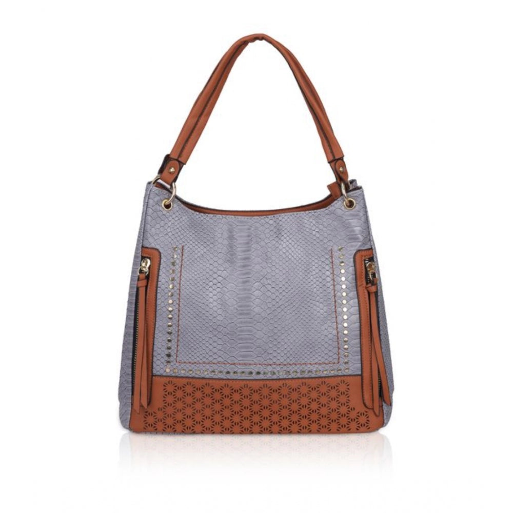 Attractive Women's Faux Leather Textured Tote Bag