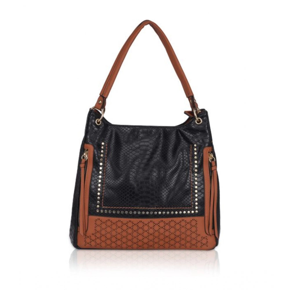 Attractive Women's Faux Leather Textured Tote Bag