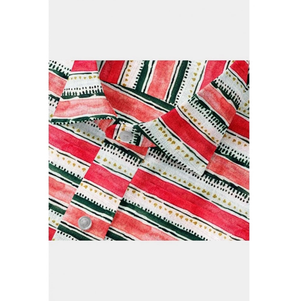 Men's Cotton Blended Striped Full Sleeve Shirt