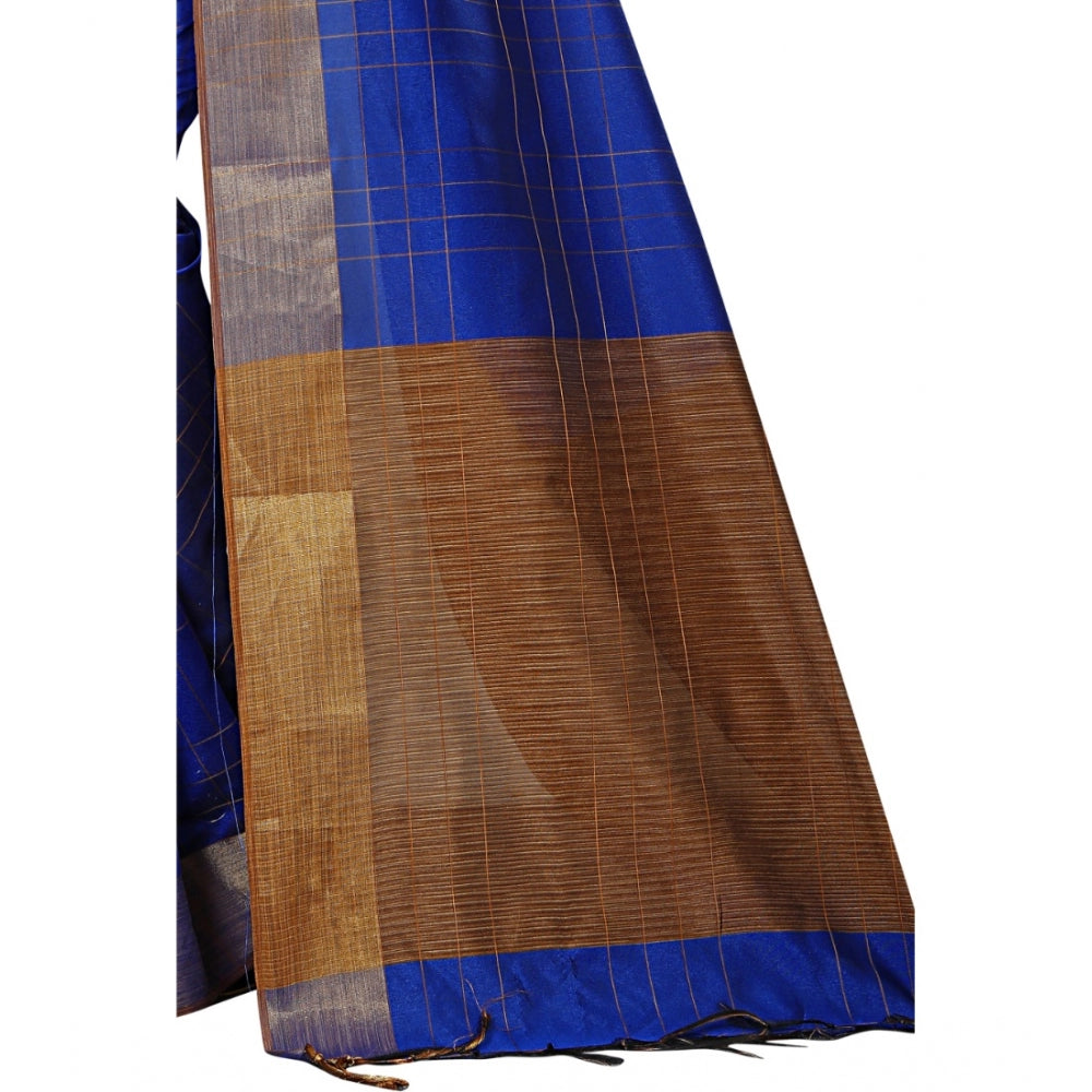 Dazzling Cotton Silk Self Design Saree With Blouse Piece