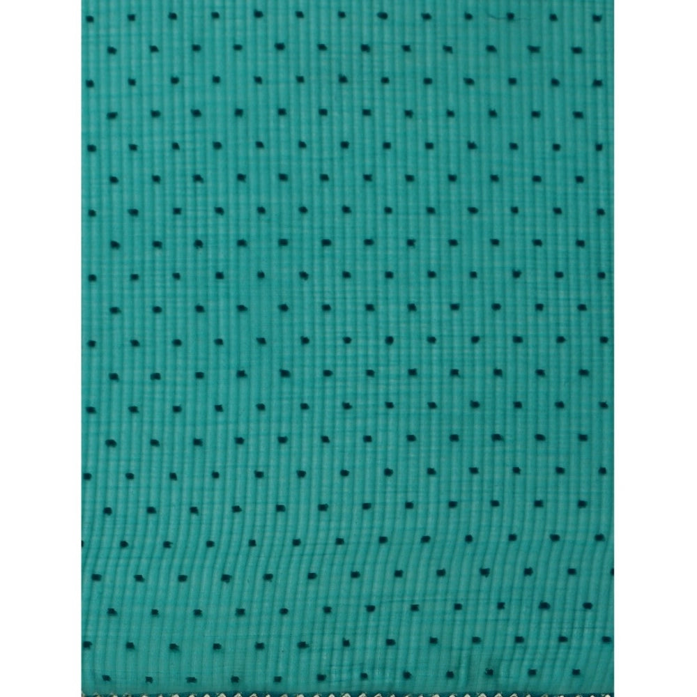 Incredible Silk Blend Embellished Saree With Blouse Piece