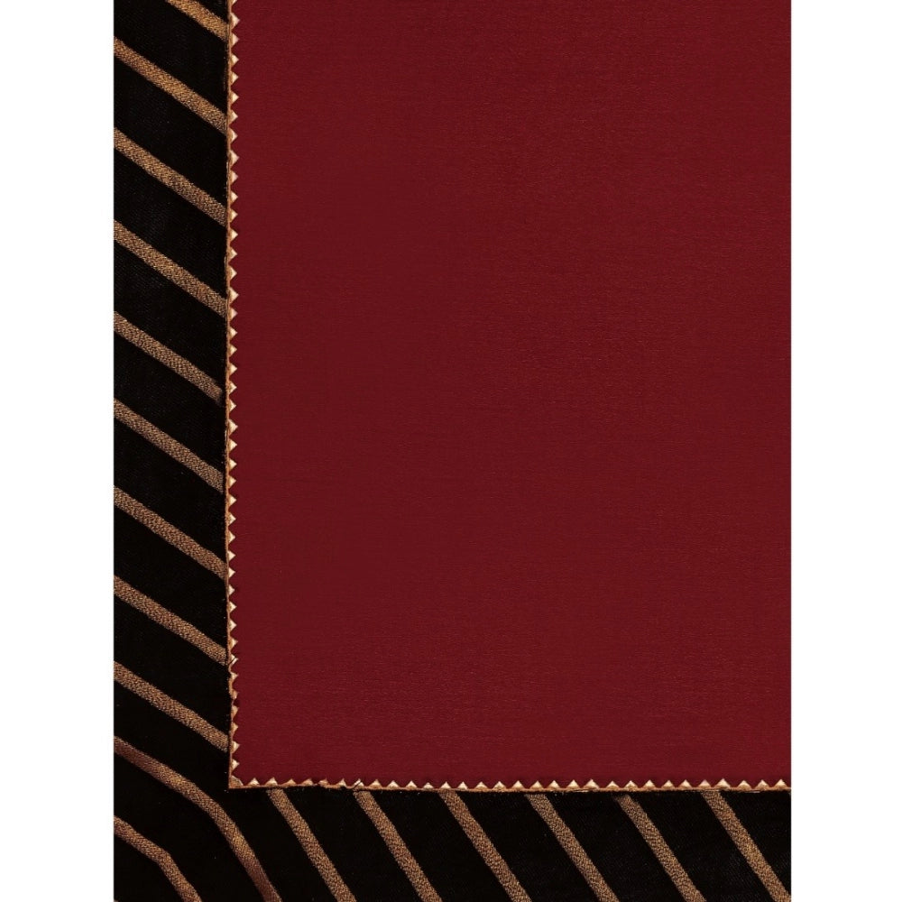 Gracious Chiffon Self Design Saree With Blouse Piece