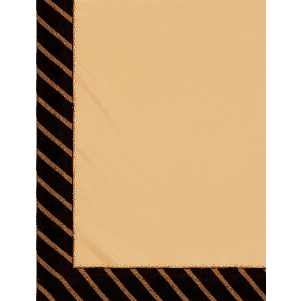 Gracious Chiffon Self Design Saree With Blouse Piece