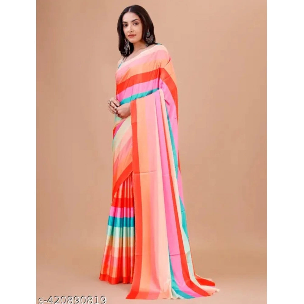 Fantastic Crepe Digital Print Saree With Blouse Piece