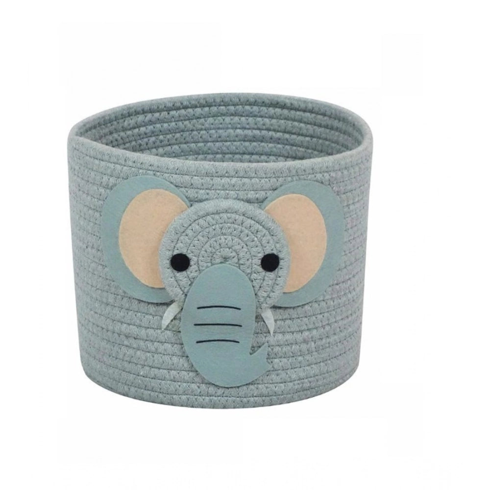 Classy Cotton Elephant Basket 10x8 Inch Pack of 1
