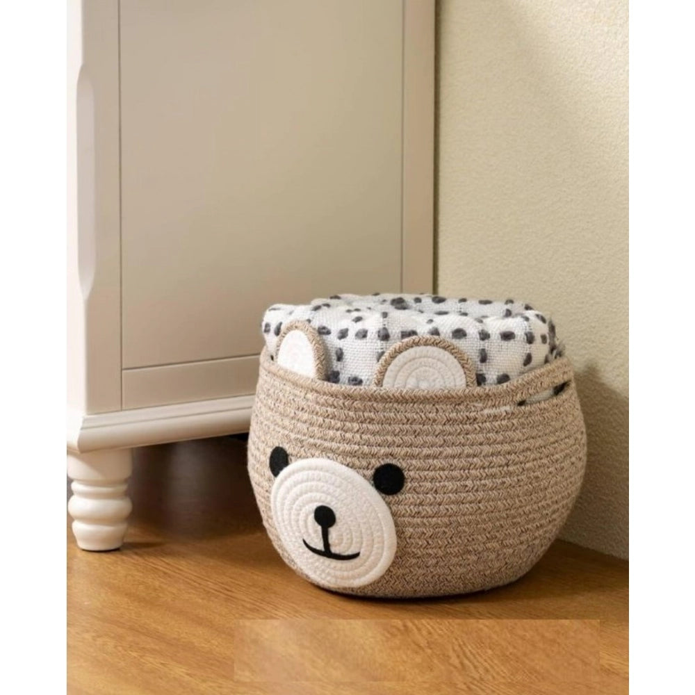 Classy Cotton Bear Shaped Storage Baskets Pack of 1