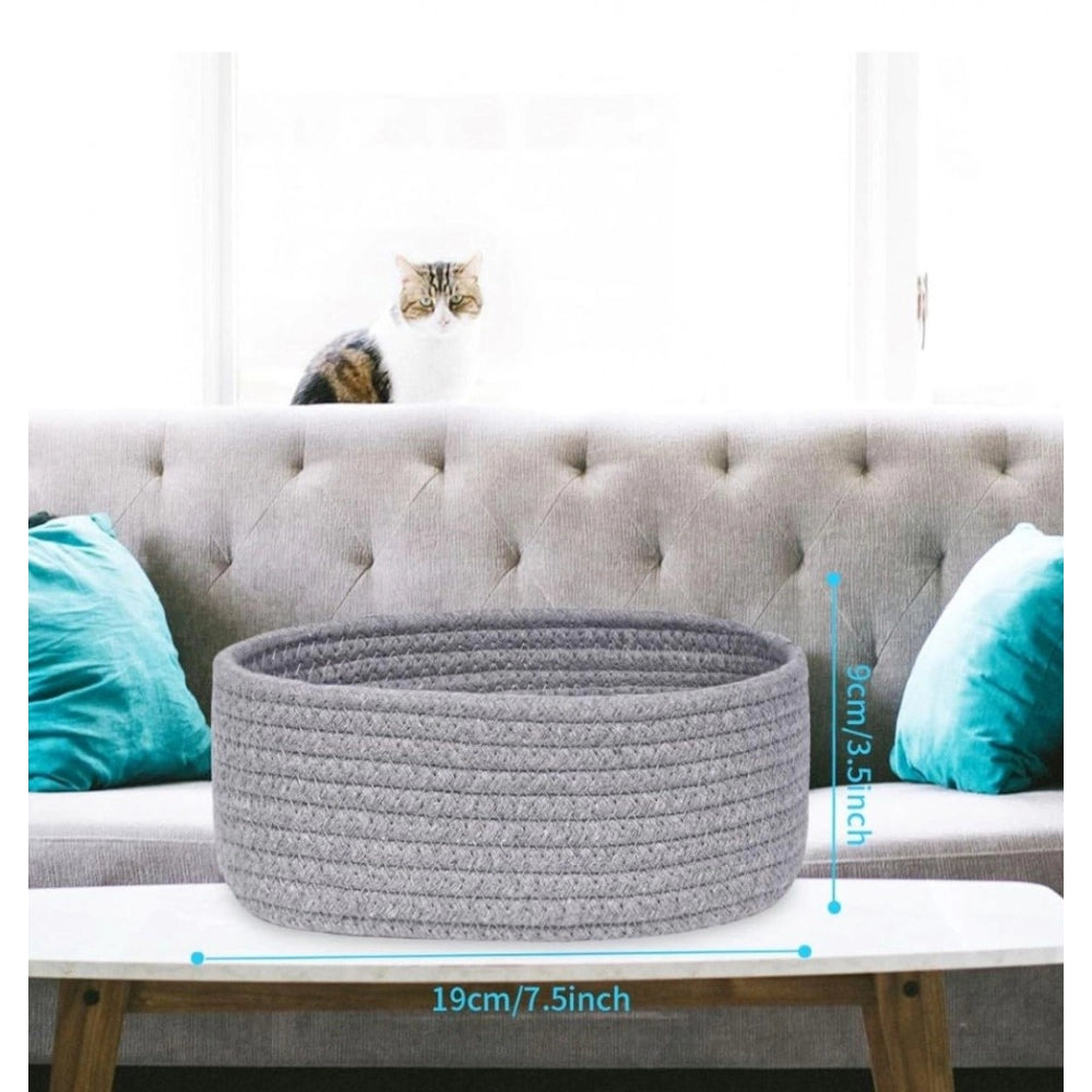 Attractive Cotton Storage Rope Woven Baskets Pack of 2