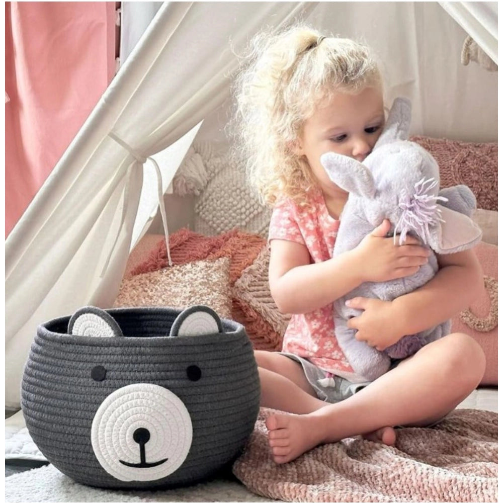 Classy Cotton Bear Shaped Storage Baskets Pack of 1