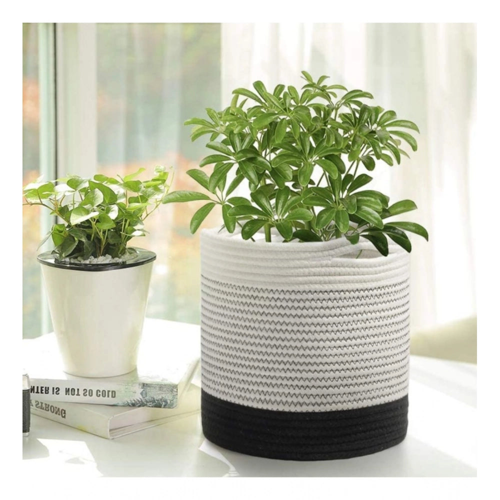 Graceful Cotton Large Woven Storage Basket 10x10 Inch Pack of 1