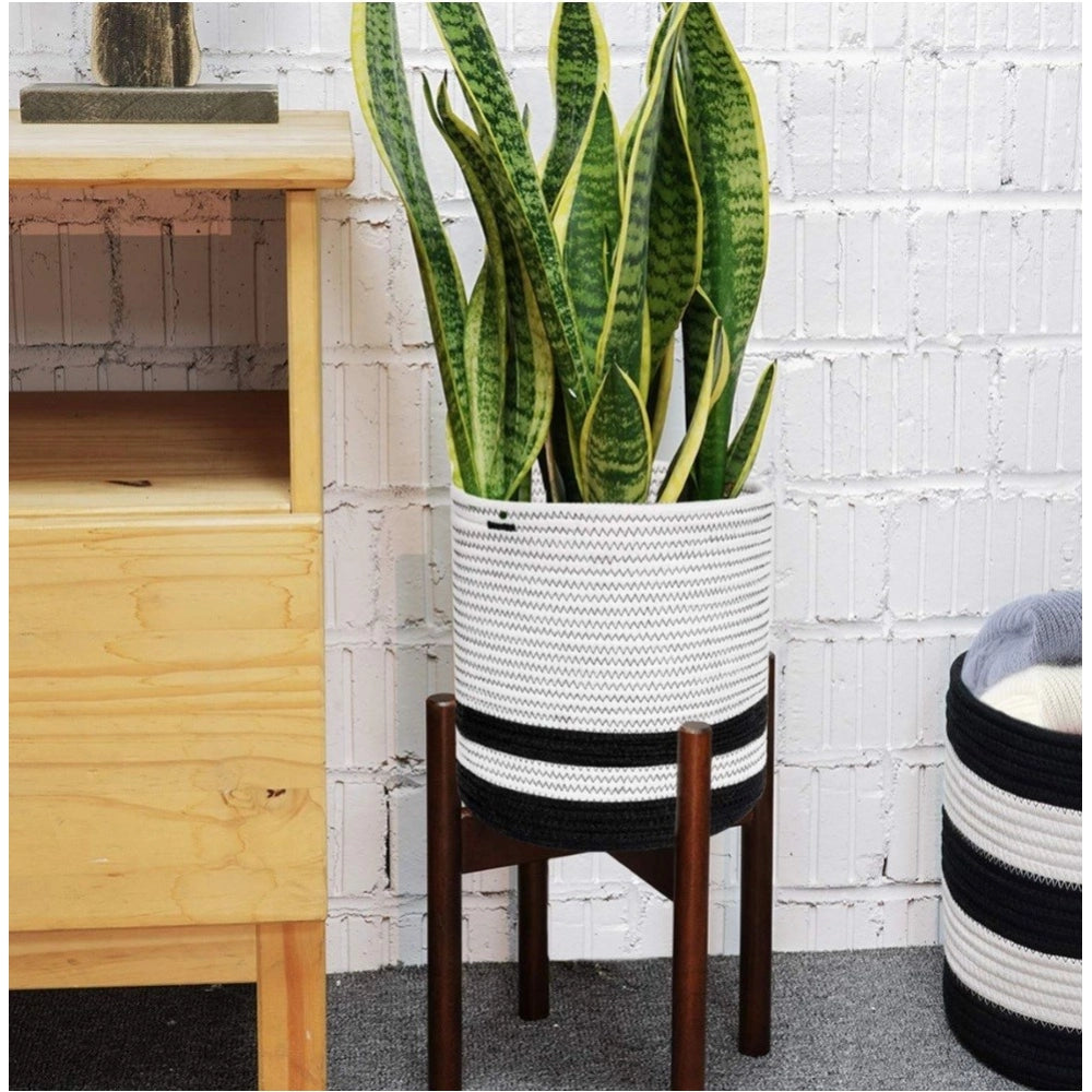 Graceful Cotton Large Woven Storage Basket 10x10 Inch Pack of 1