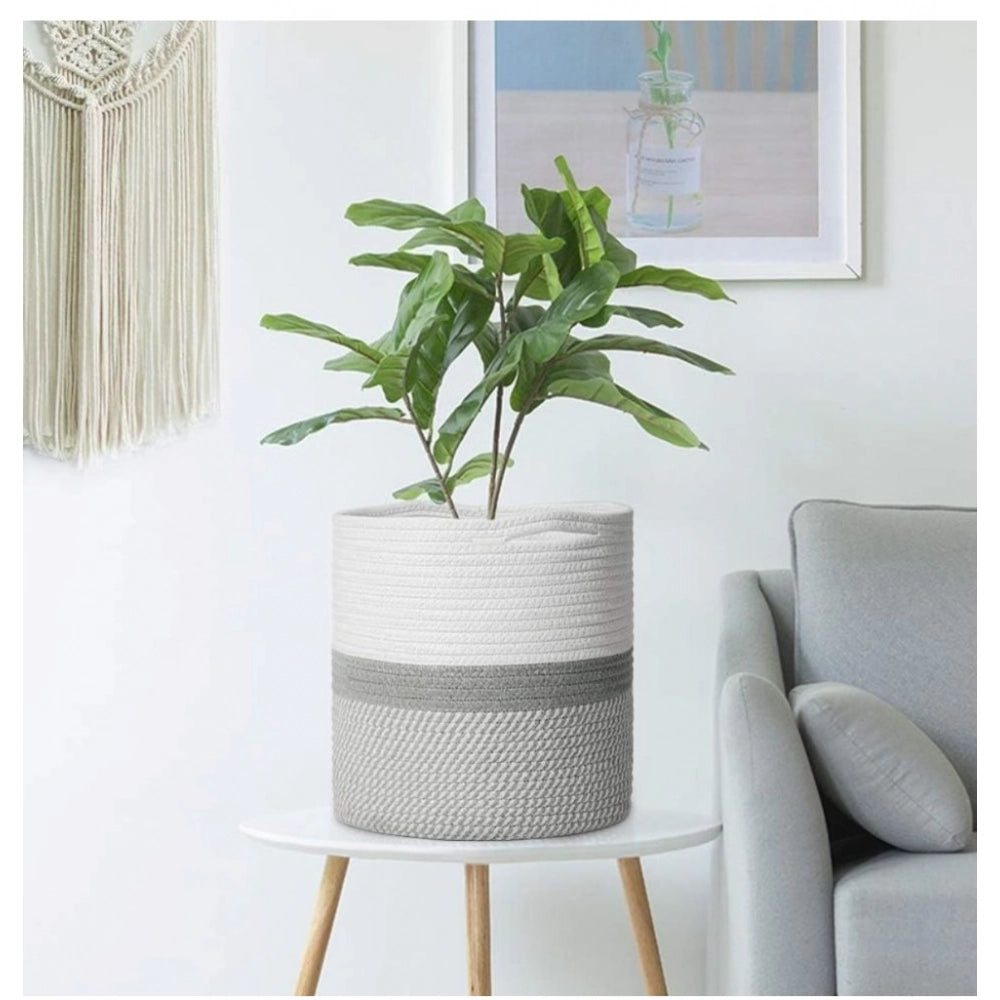 Graceful Cotton Large Woven Storage Basket 11x11 Inch Pack of 1