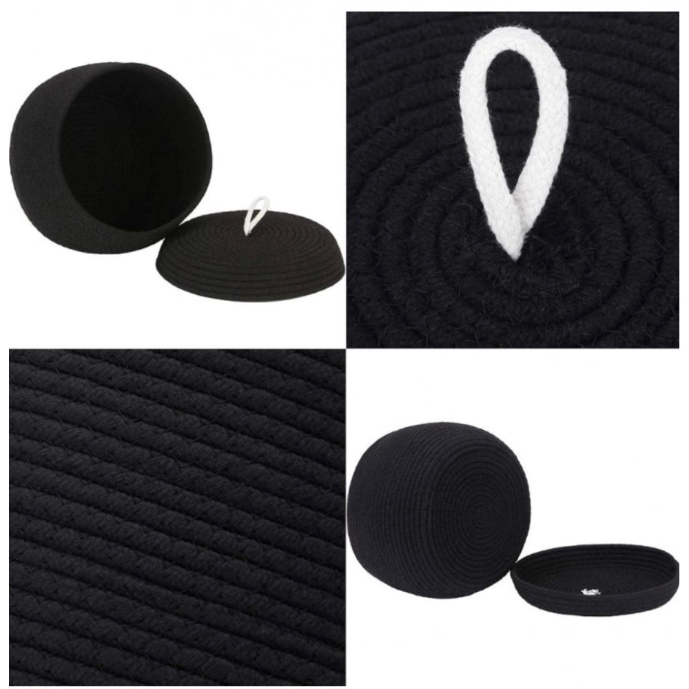 Designer Cotton Bear Shaped Storage Matka Basket With Lid Pack of 1