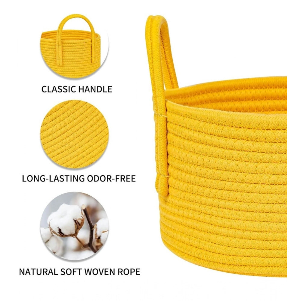Attractive Cotton Round Storage Rope Woven Baskets Pack of 2