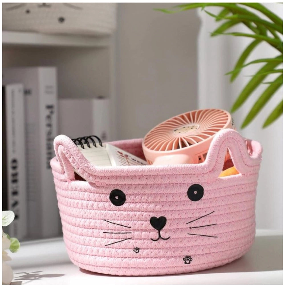 Classy Cotton Small Cat With Face Basket Pack of 1