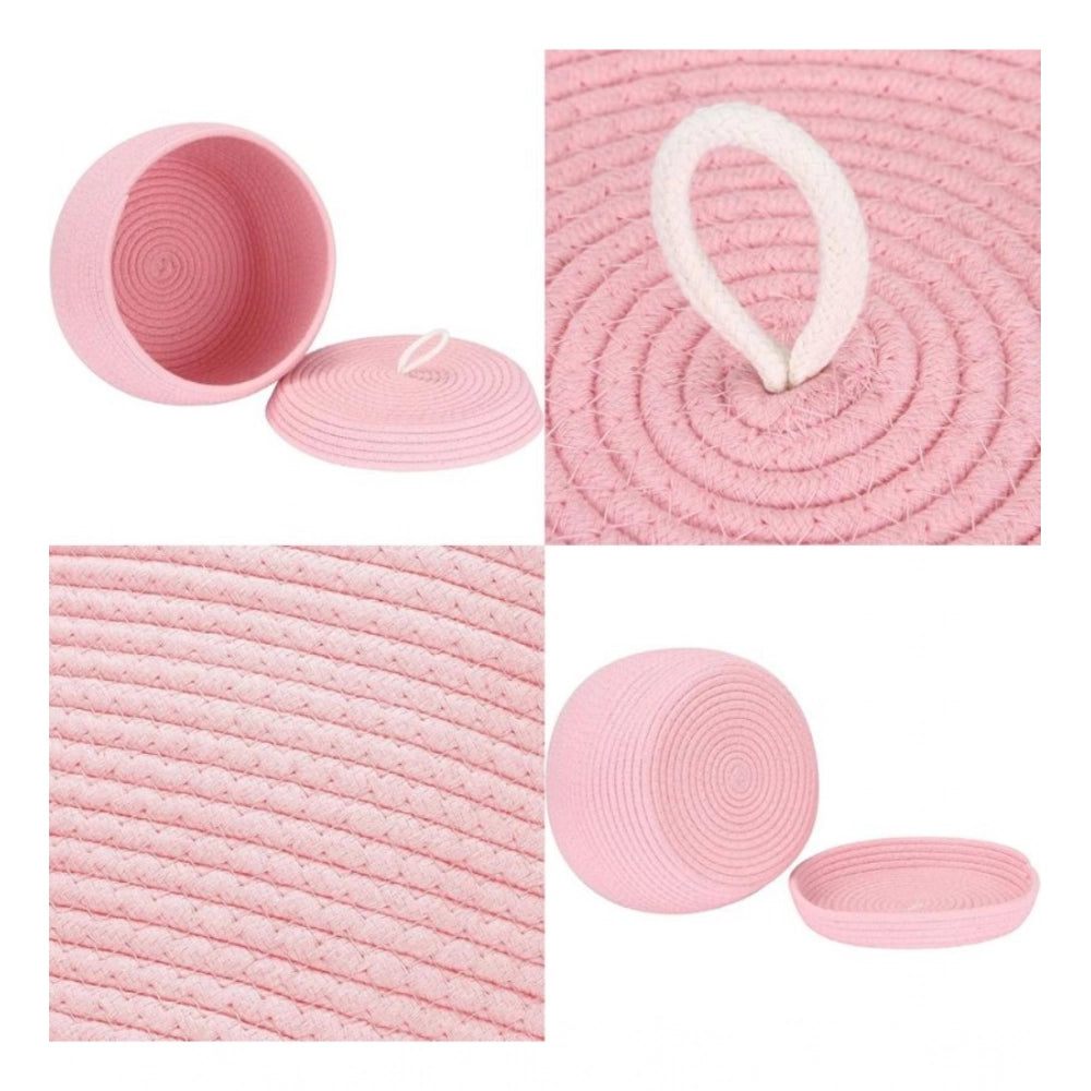 Designer Cotton Bear Shaped Storage Matka Basket With Lid Pack of 1