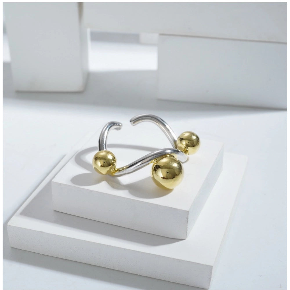 Graceful Stainless Steel Stainless Steel Daily Wear Freesize Ring