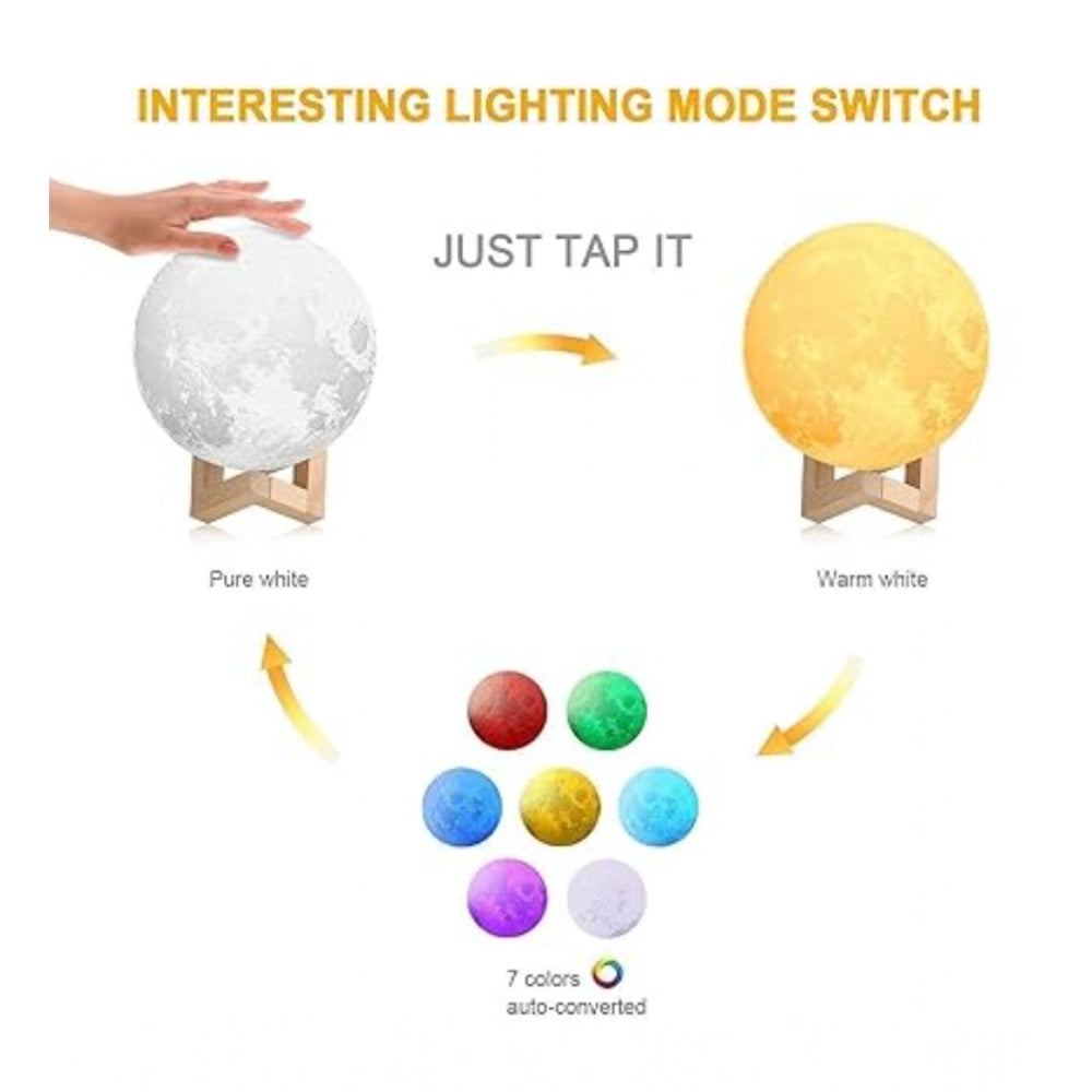 Fancy Plastic 3D Moon Night Lamp