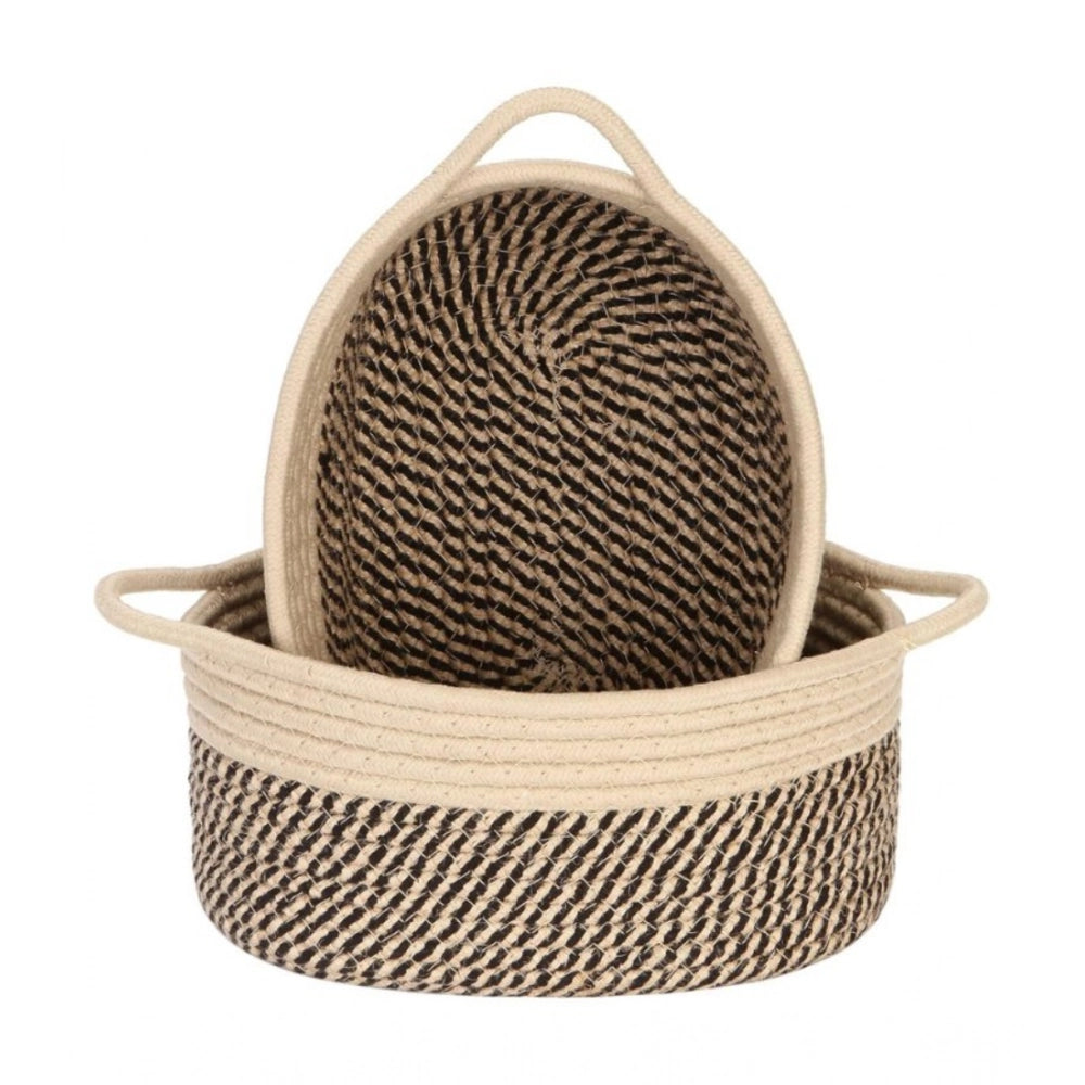 Sizzling Cotton Basket 2 Pcs Storage Basket For Clothes