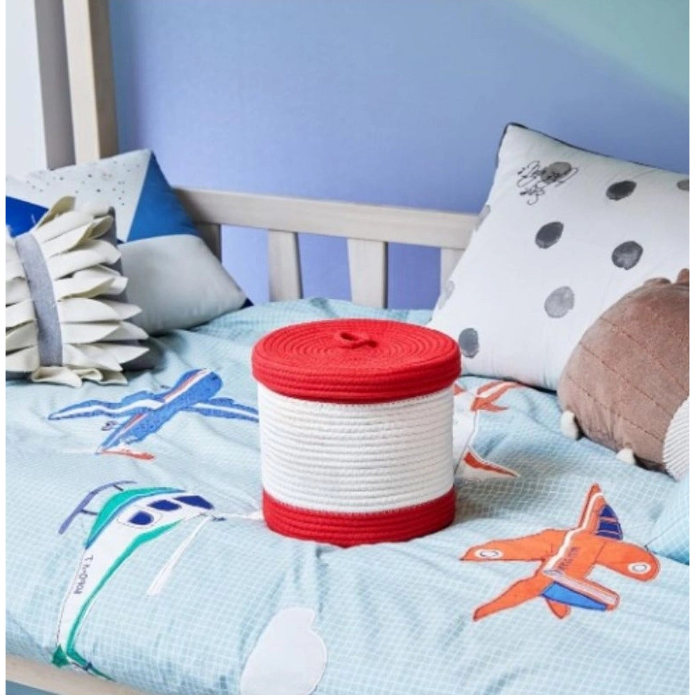 Sizzling Cotton Basket Pack of 1 Storage Basket For Clothes