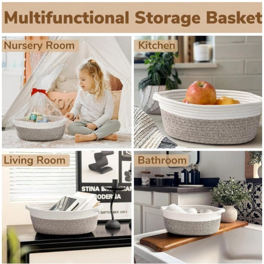 Marvellous Cotton Baby Gift Basket Inch Pack of 1 Storage Basket For Clothes