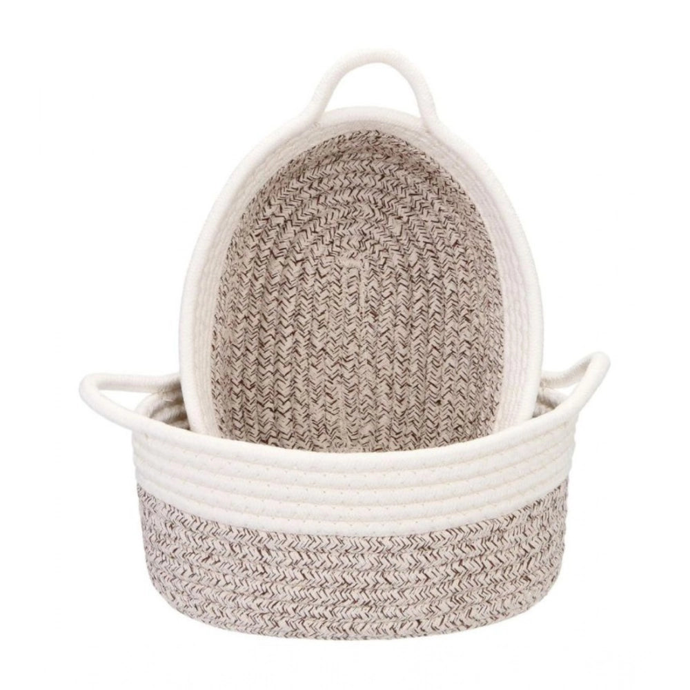 Sizzling Cotton Basket 2 Pcs Storage Basket For Clothes