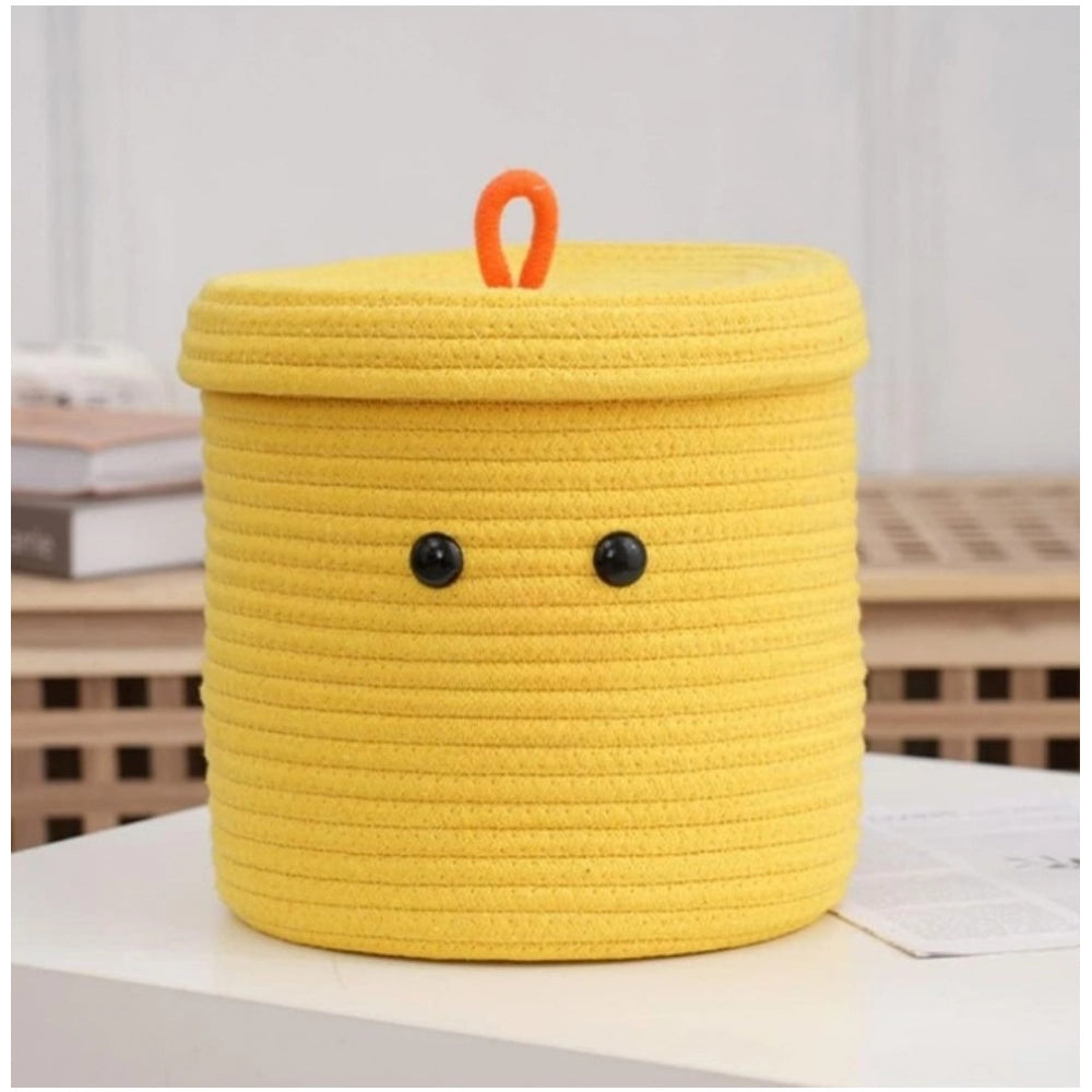 Sizzling Cotton Basket with lid Pack of 1 Storage Basket For Clothes