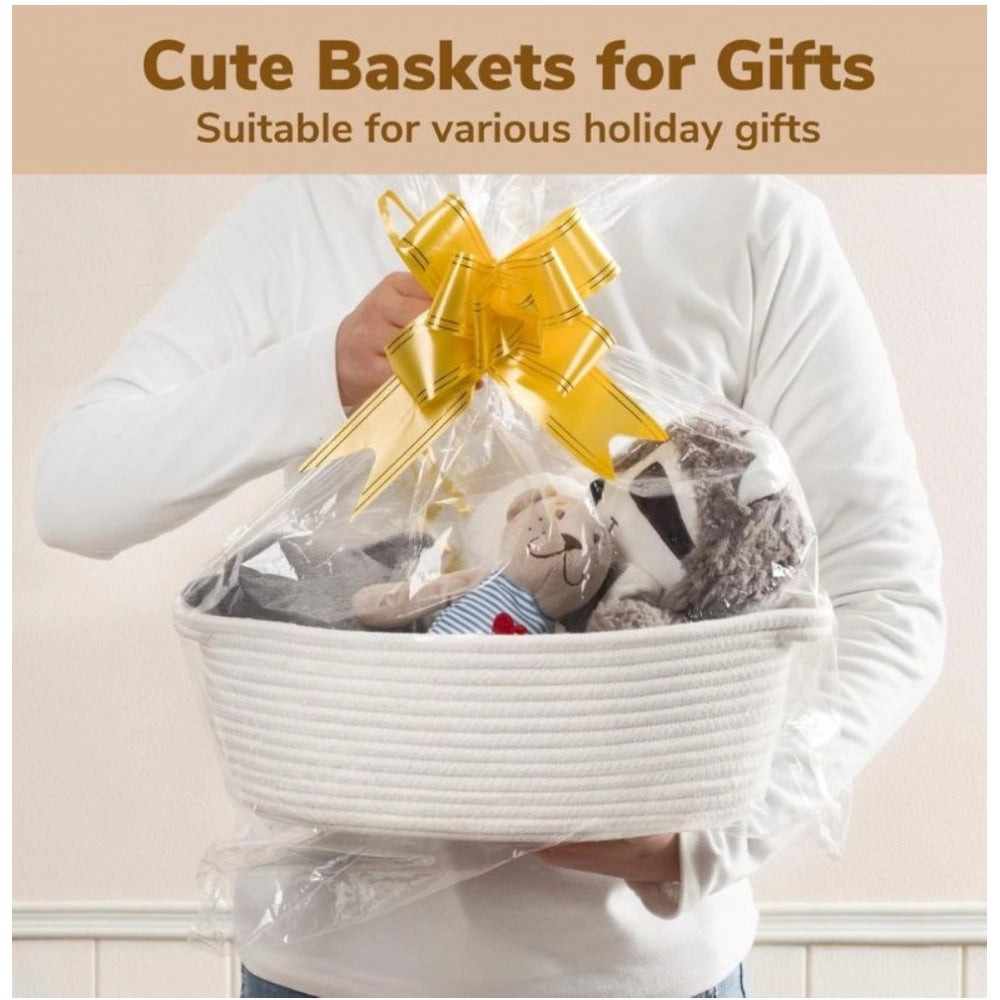Marvellous Cotton Gift Basket Pack of 1 Storage Basket For Clothes