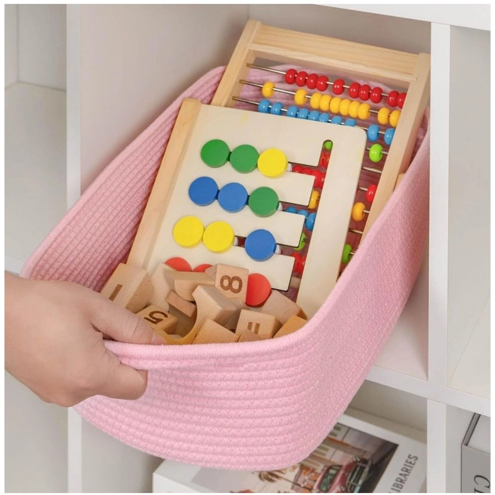 Marvellous Cotton Basket Pack of 1 Storage Basket For Clothes
