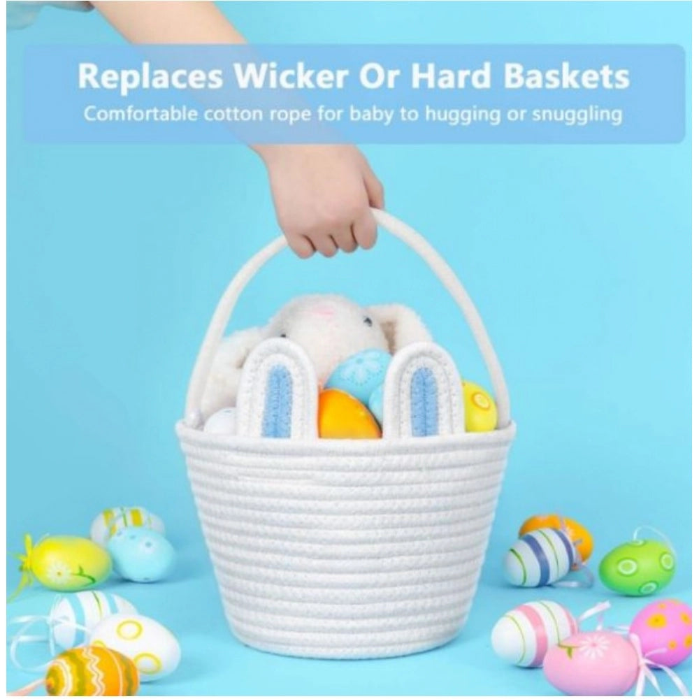 Magnificent Cotton Ear Toys Bucket Pack of 1 Storage Basket For Clothes